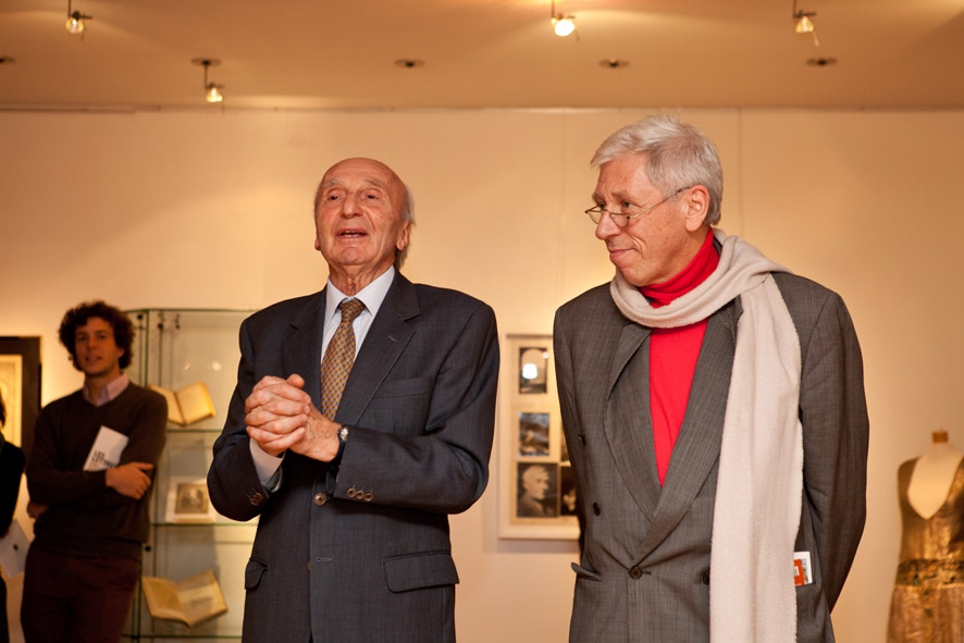 Michel Wittock et Marc Quaghebeur, vernissage de l'exposition Les lettres du désir, 24.10.2012, © Alice Piemme - doc. AML